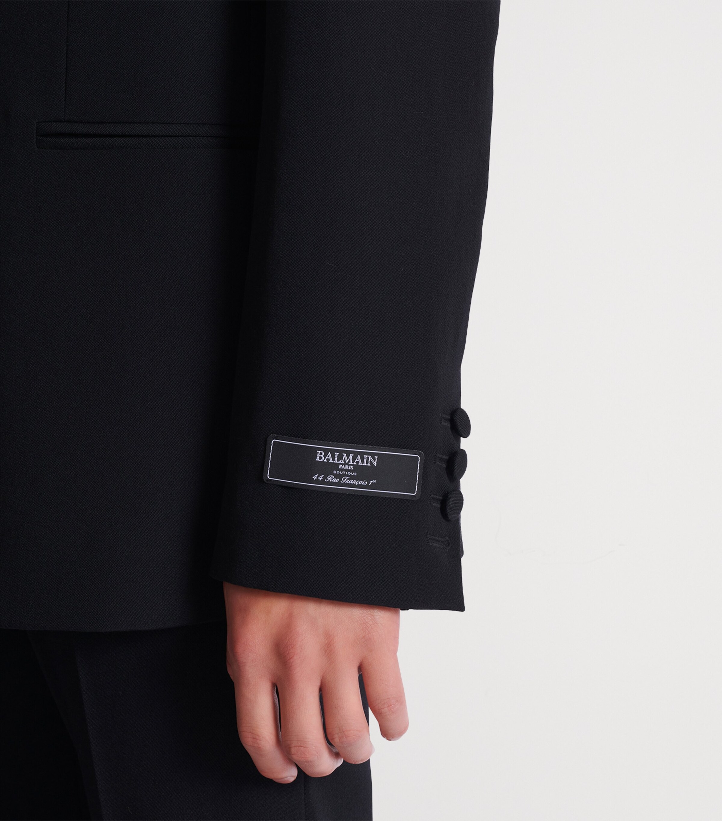 Wool Embellished Blazer EAP NOIR/NOIR Image 9