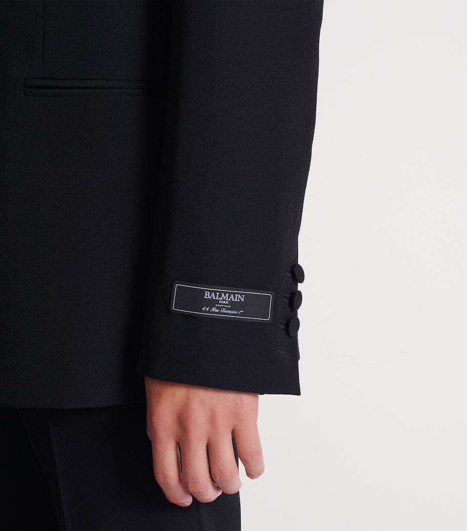 Wool Embellished Blazer EAP NOIR/NOIR Image 9