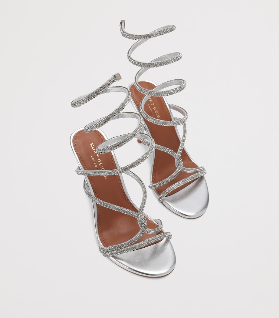 Kurt Geiger London Embellished Spiral Sandals 90 Silver Image 4