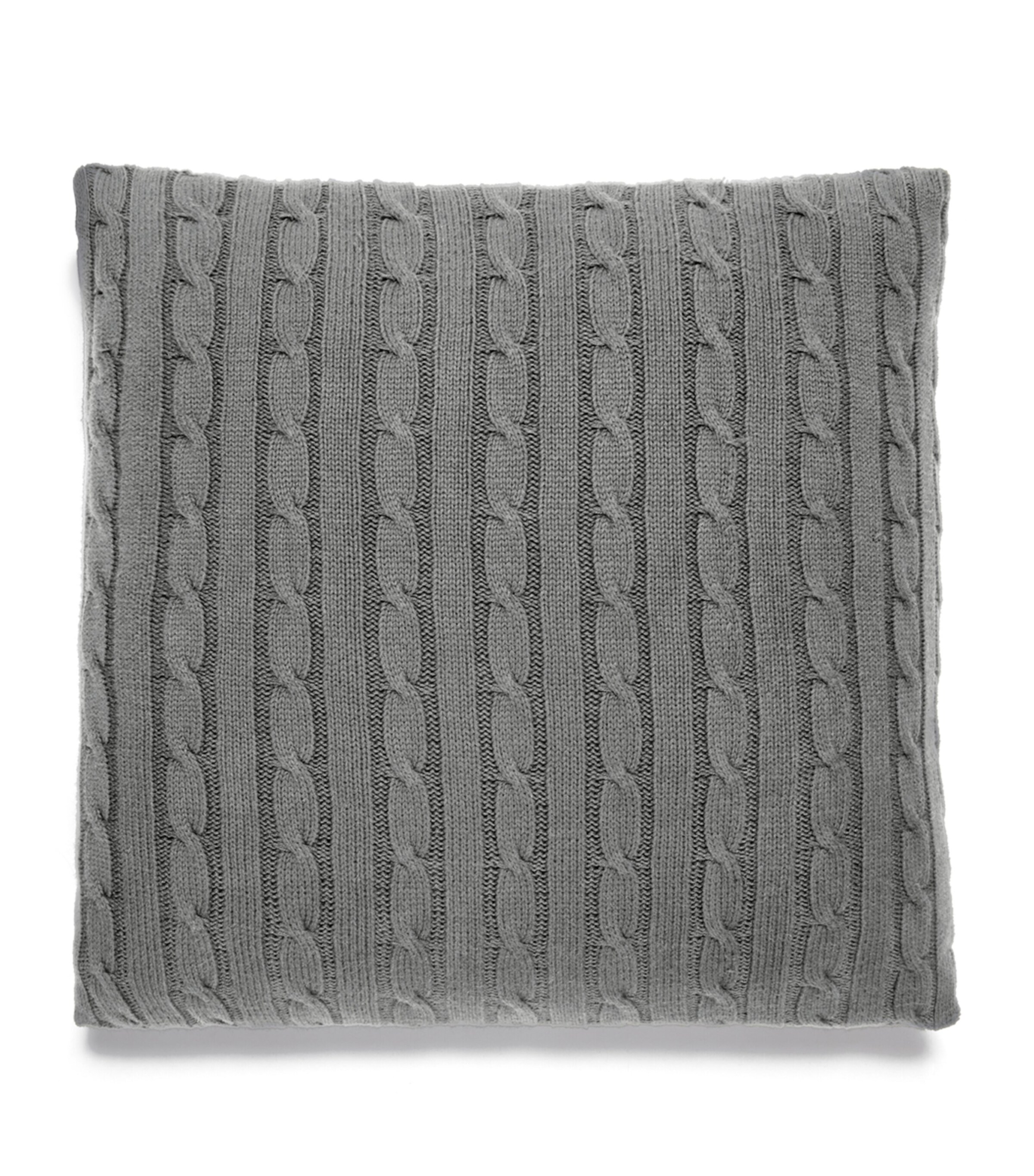 Ralph Lauren Home Cable-Knit Cushion Cover (45cm x 45cm) Grey Image 2