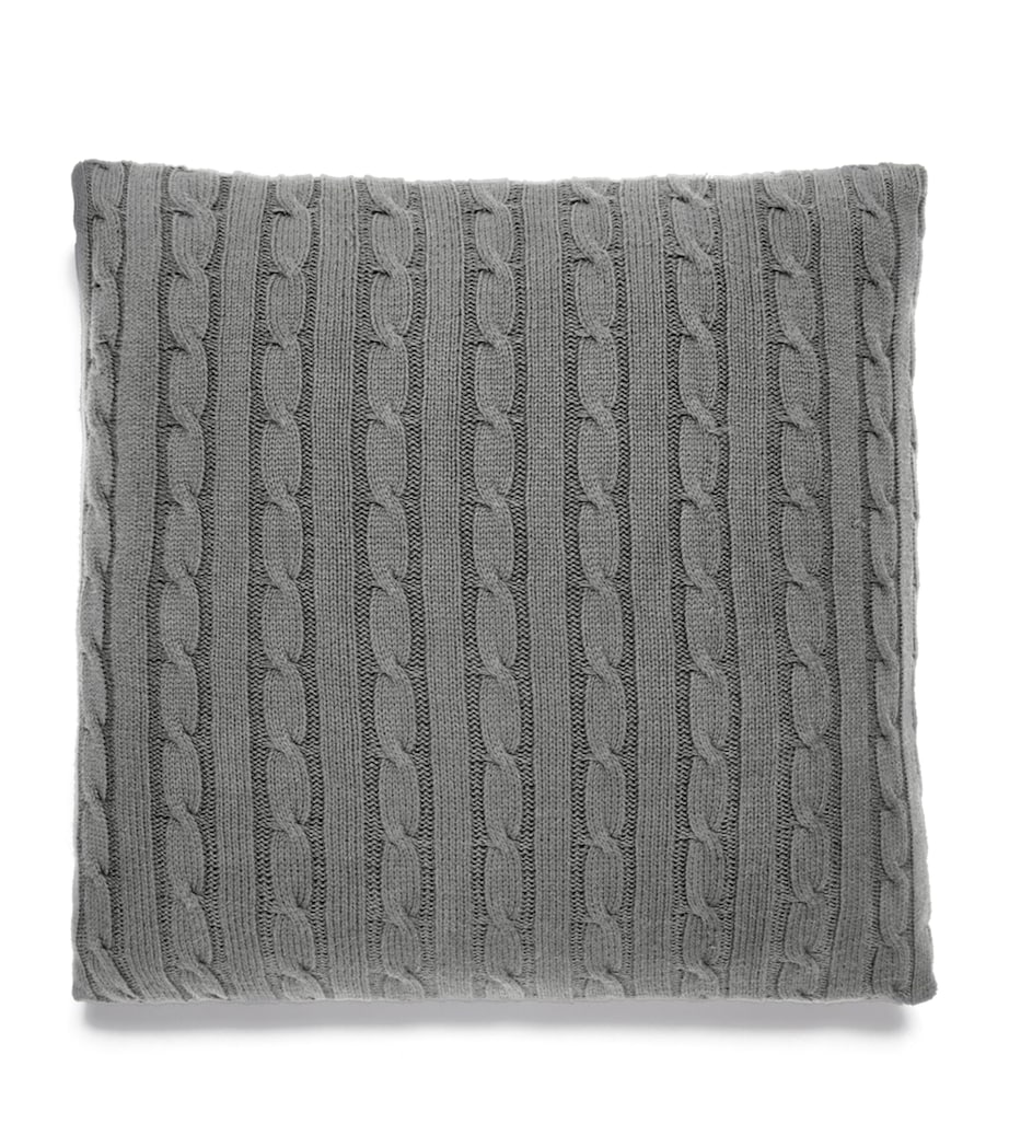 Cable-Knit Cushion Cover (45cm x 45cm) GREY Image 2