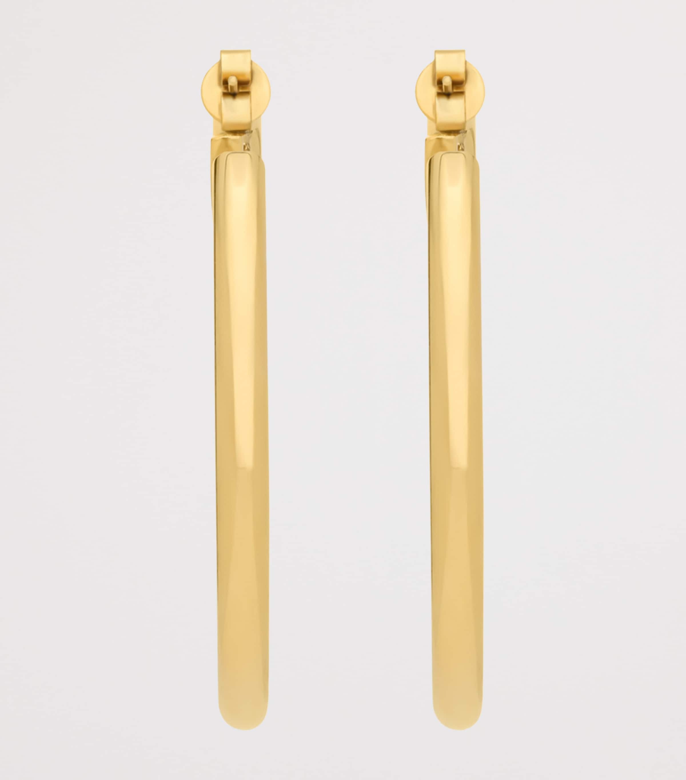 Saint Laurent Cassandre Logo Hoop Earrings Image 3