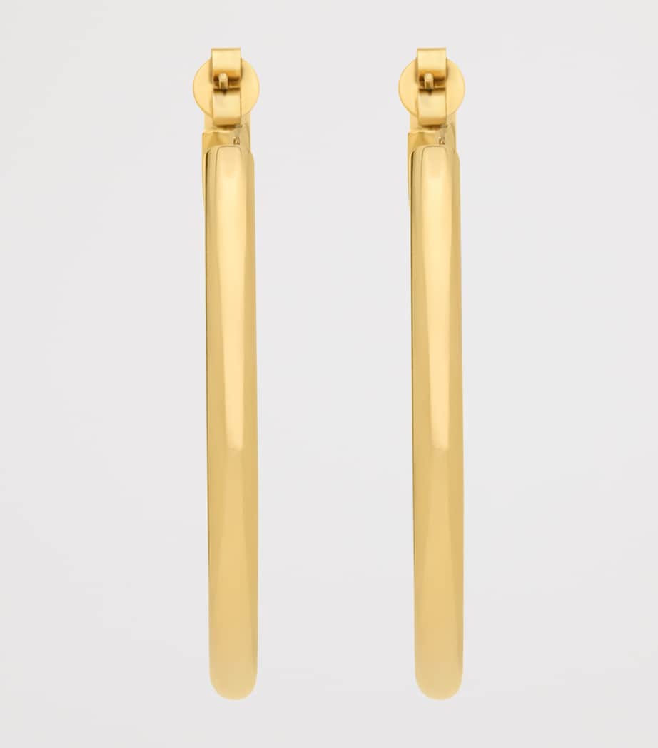 Saint Laurent Cassandre Logo Hoop Earrings Image 3