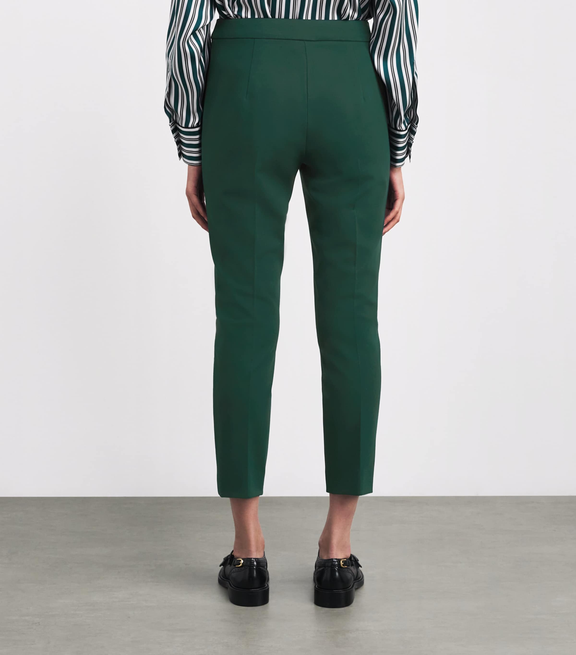 Tapered Trousers DARK GREEN Image 4