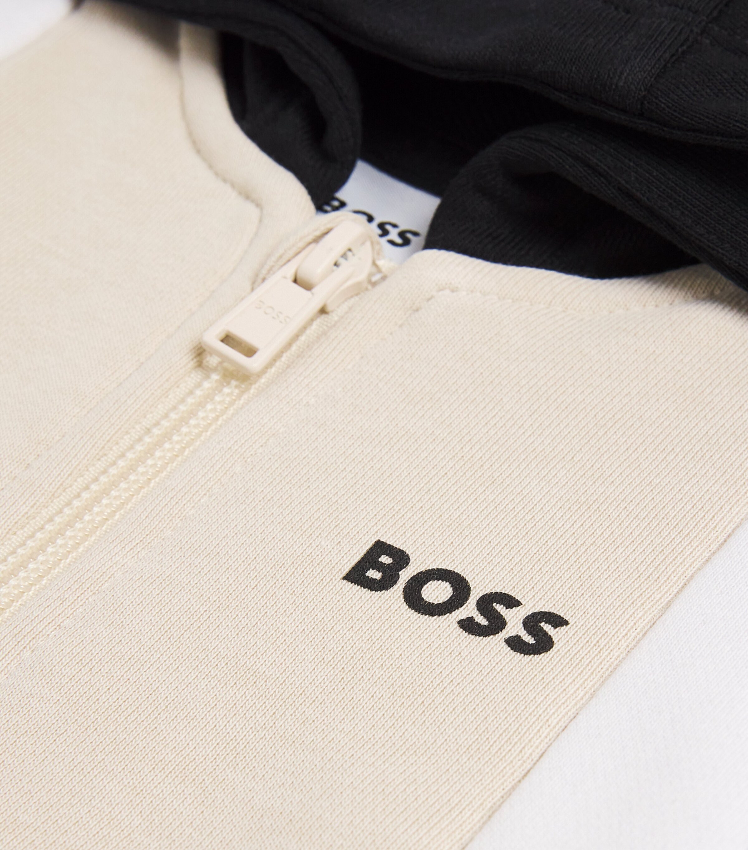 BOSS Kidswear Hoodie and Sweatpants Set (3-18 Months) Sand Image 4