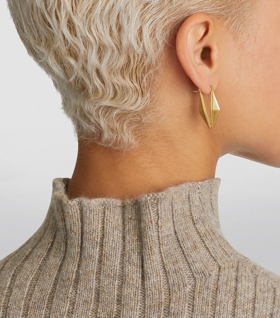 Diamond Chain Earrings GOLD Image 4