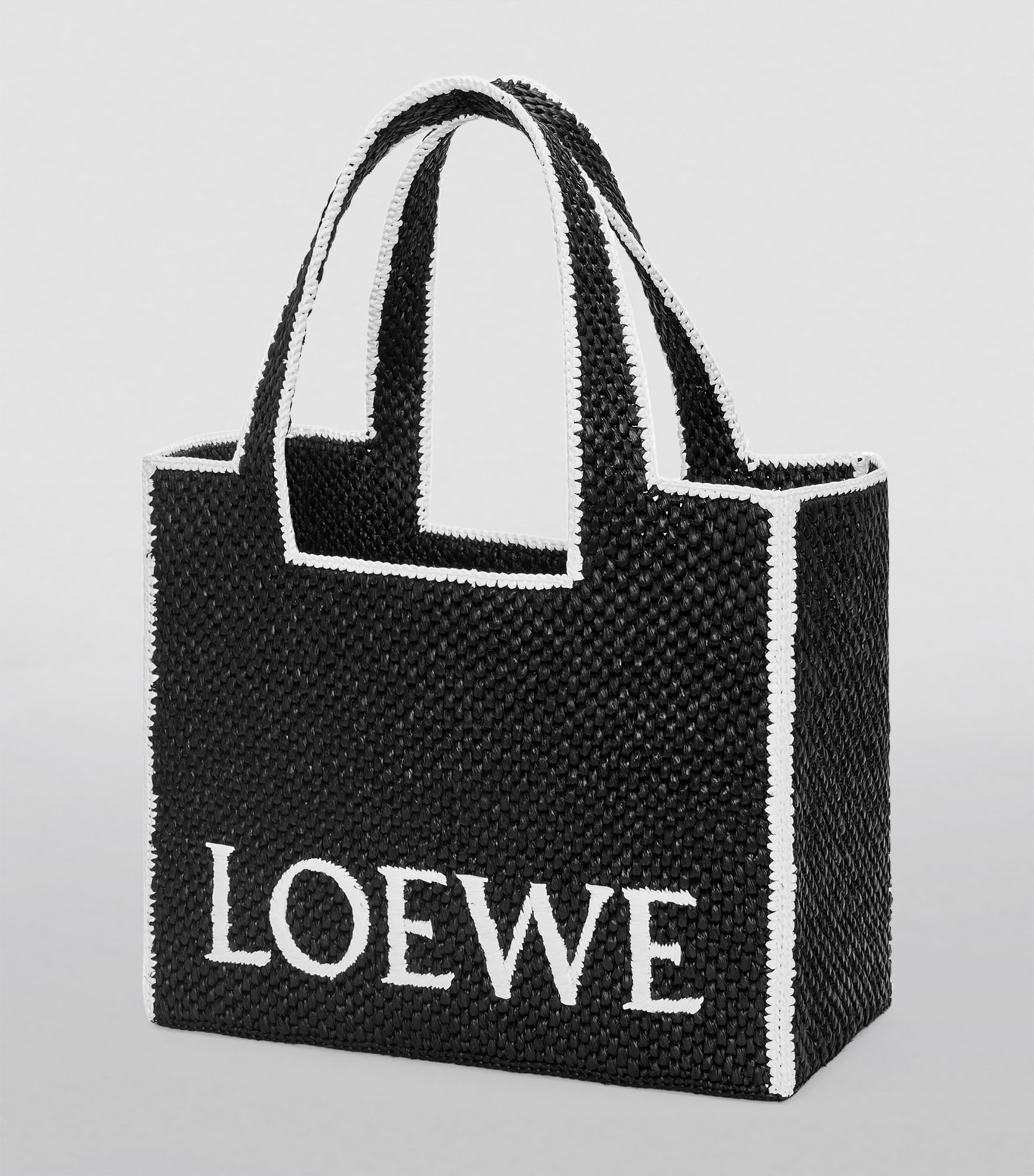 【関税&送料込】Loewe Loewe Paulas Ibiza Borsa A Mano Font T LOEWE LOEWE x Paula's Ibiza Font Raffia Tote Bag | Saks