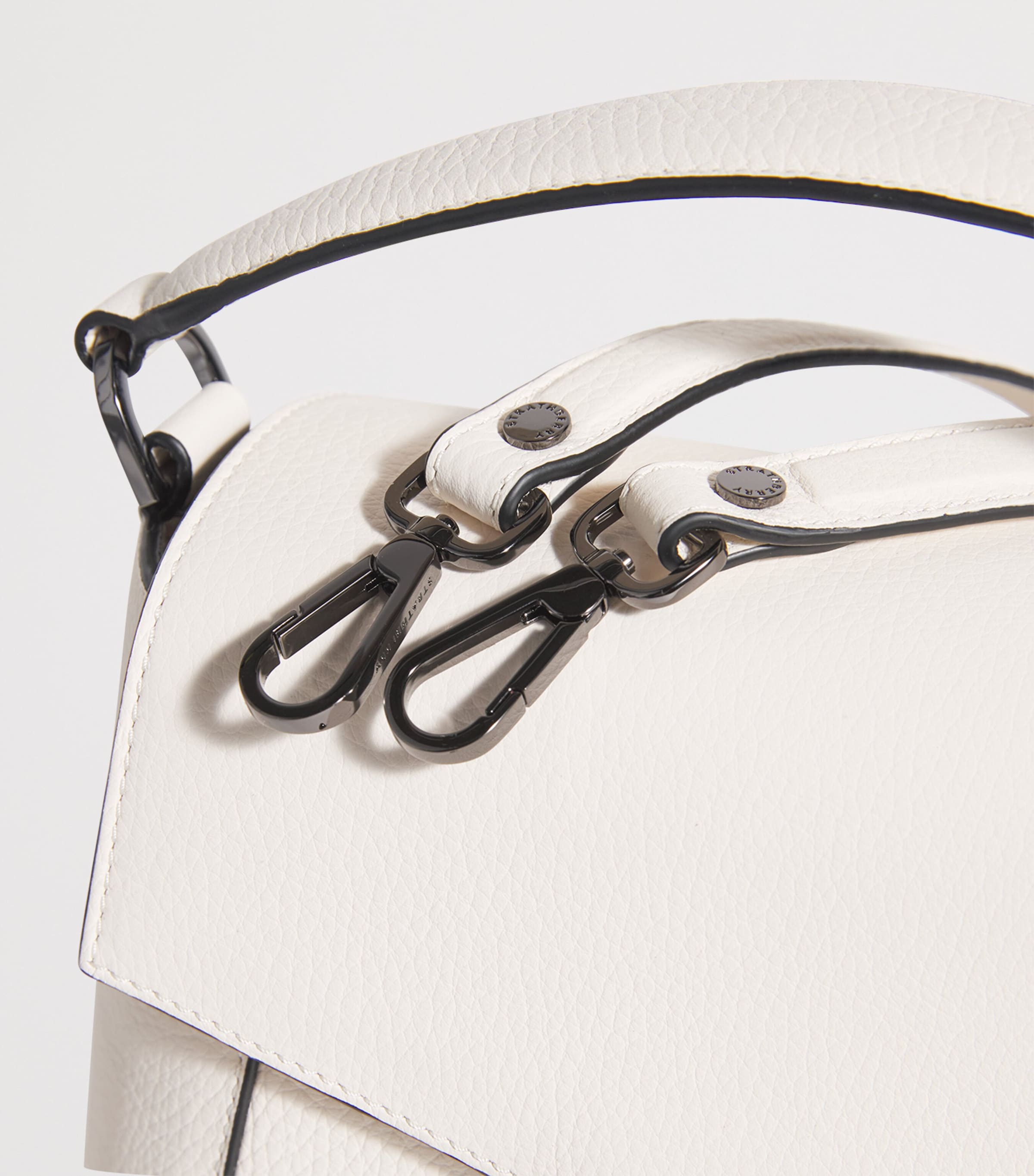 Strathberry Leather Mosaic Top-Handle Bag White Image 6