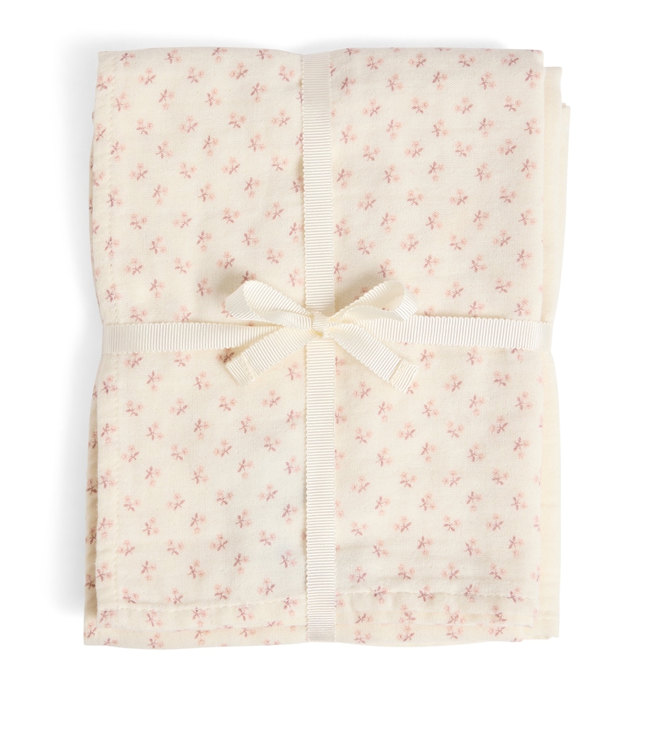 Set of 2 Doudou Swaddle Blankets (60cm x 60cm) FL BORDEAUX Image 1