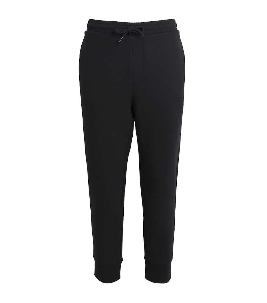 BOSS Mens Stretch-Cotton Logo Sweatpants Black Image 1