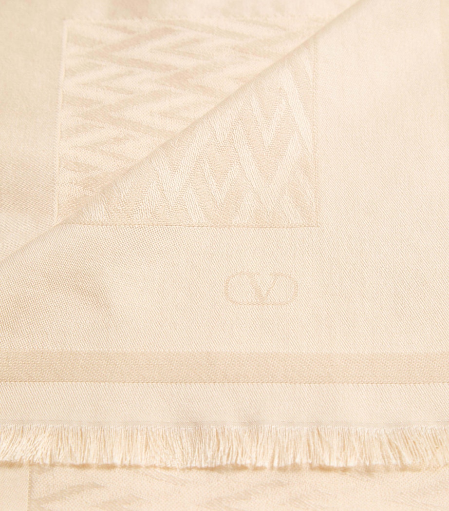 Silk-Wool Toute La V Scarf 581 Image 3