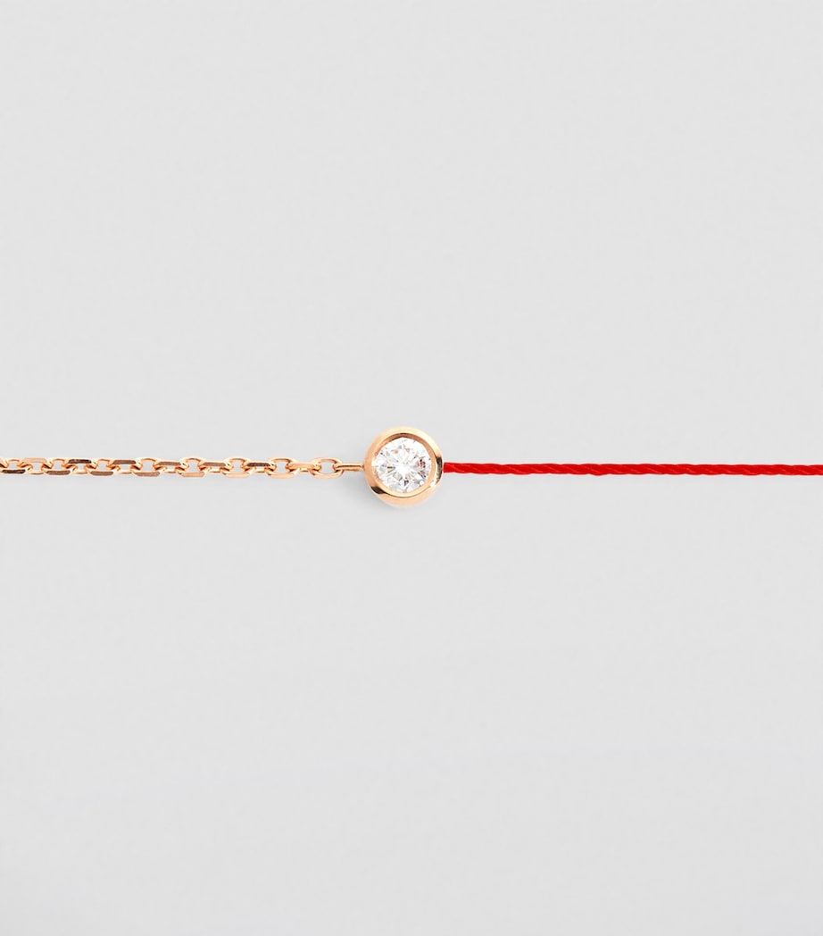 Rose Gold and Diamond Pure Half-Chain Bracelet RED Image 2
