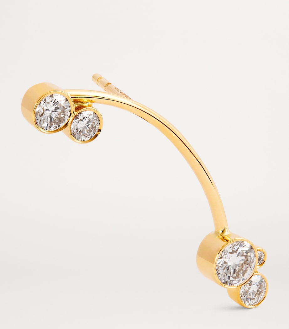 Yellow Gold and Diamond Stellari Diamant Single Left Earring YELLOW GOLD Image 3