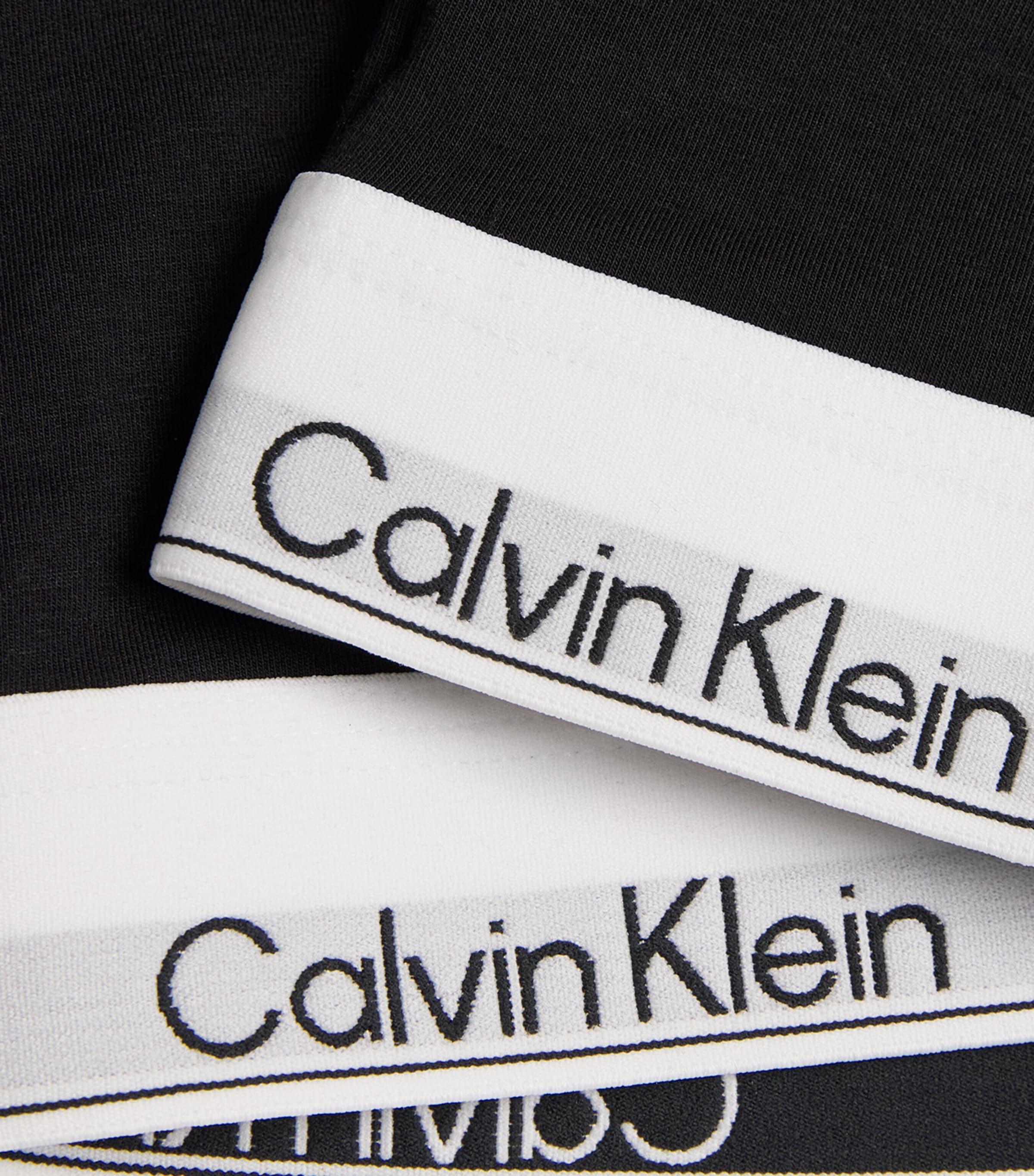 Calvin Klein Womens Cotton-Blend Icon Unlined Bralette Black Image 4