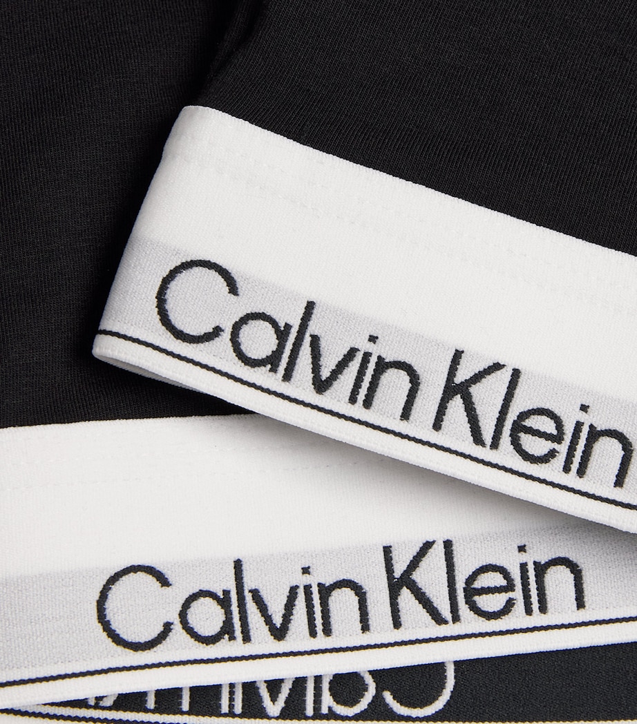 Calvin Klein Womens Cotton-Blend Icon Unlined Bralette Black Image 4
