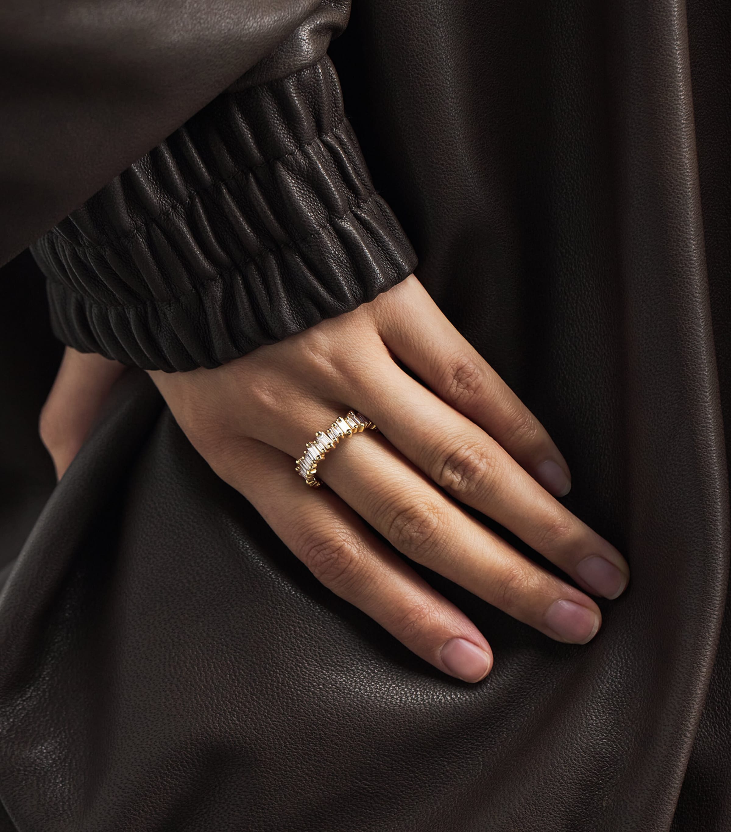 Suzanne Kalan Yellow Gold and Diamond Bold Eternity Ring Yg/wd Image 4