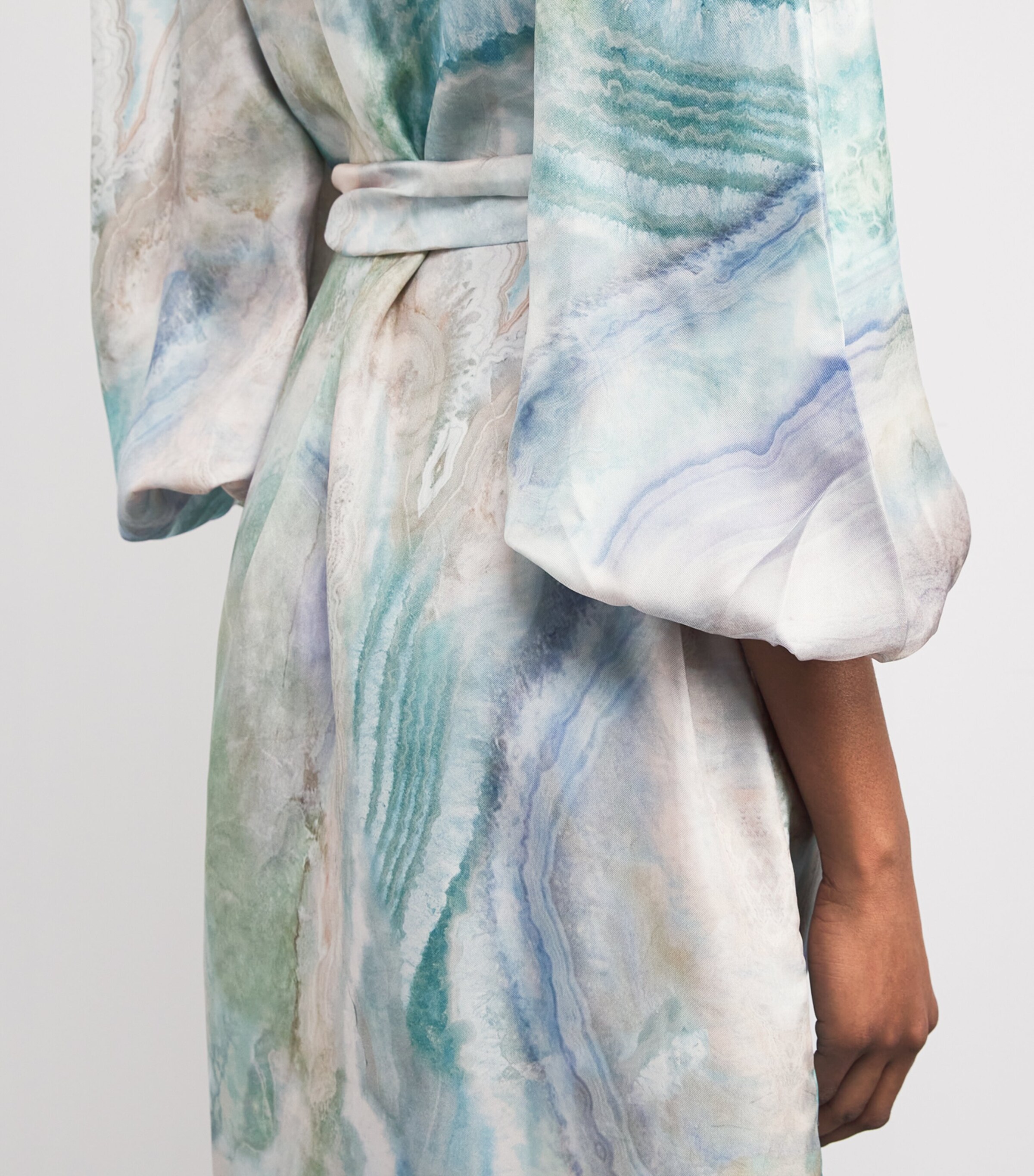 Zimmermann Womens Silk Shirt Dress Blue Agate Image 6