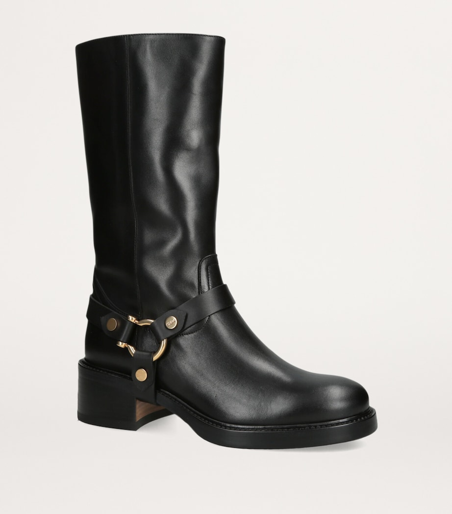 Chloé Leather Dakota Biker Boots Black Image 4