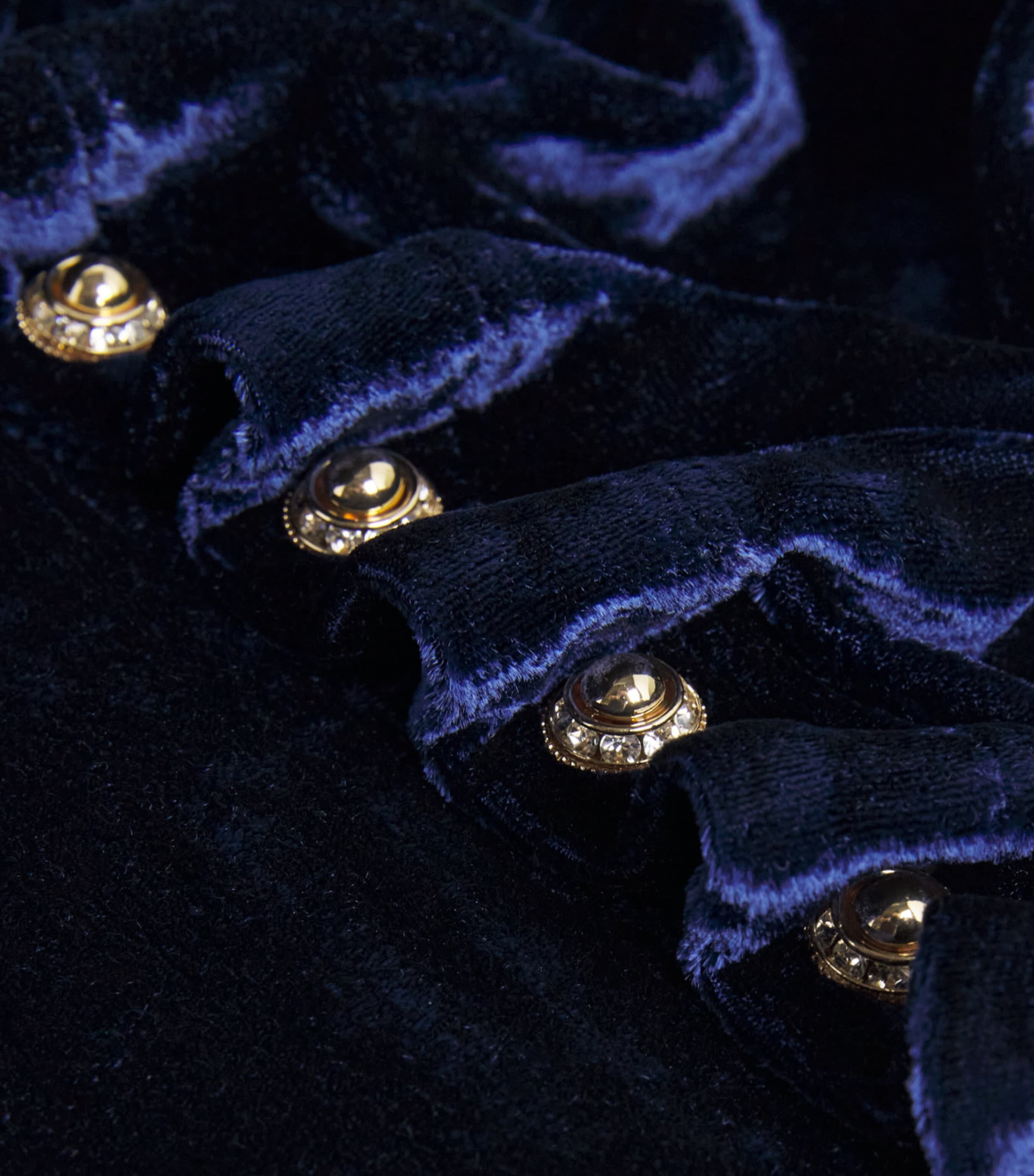 Velvet Asymmetric Midi Dress P432 NAVY POSEIDON Image 5