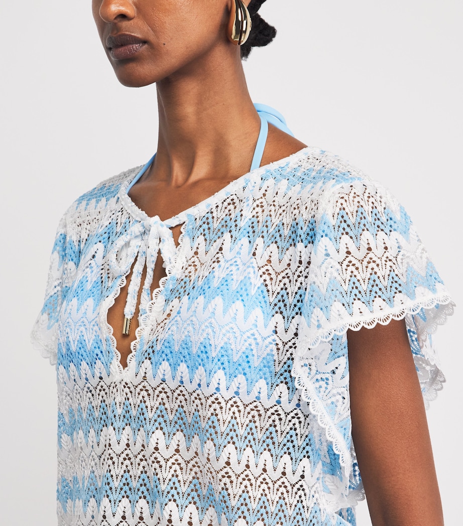Melissa Odabash Womens Crochet Remi Mini Dress White/oasis Image 5