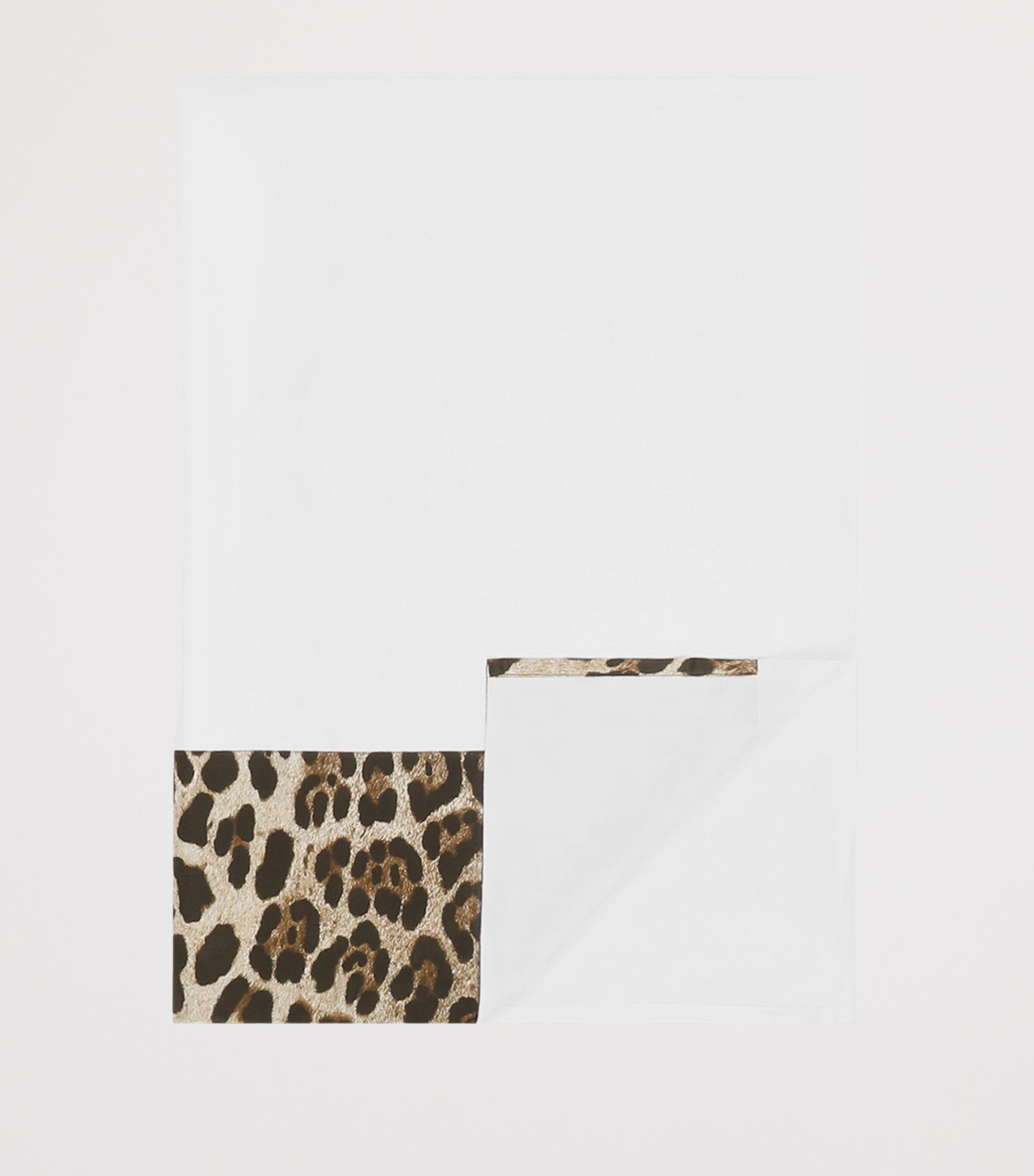 Dolce&Gabbana Casa Cotton Leopard King Flat Sheet (260cm x 280cm) Bianco/leopard Image 2