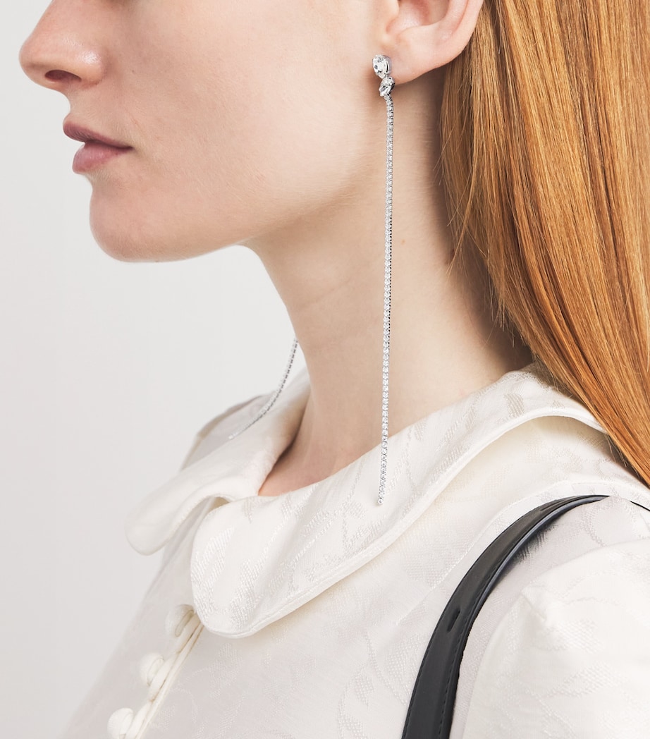 Jil Sander Crystal Drop Earrings Harrods CL