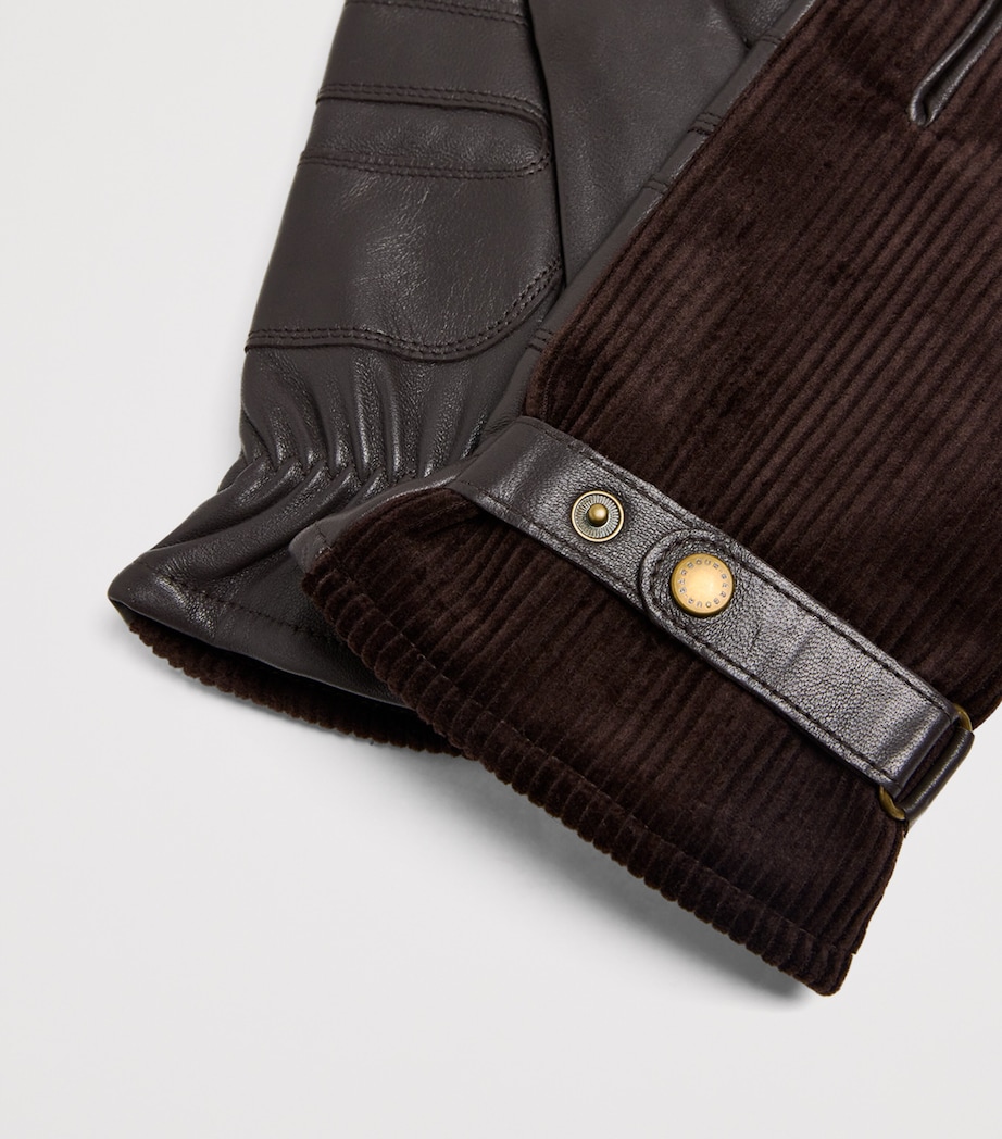 Waterproof Leather Nelson Gloves BROWN Image 2