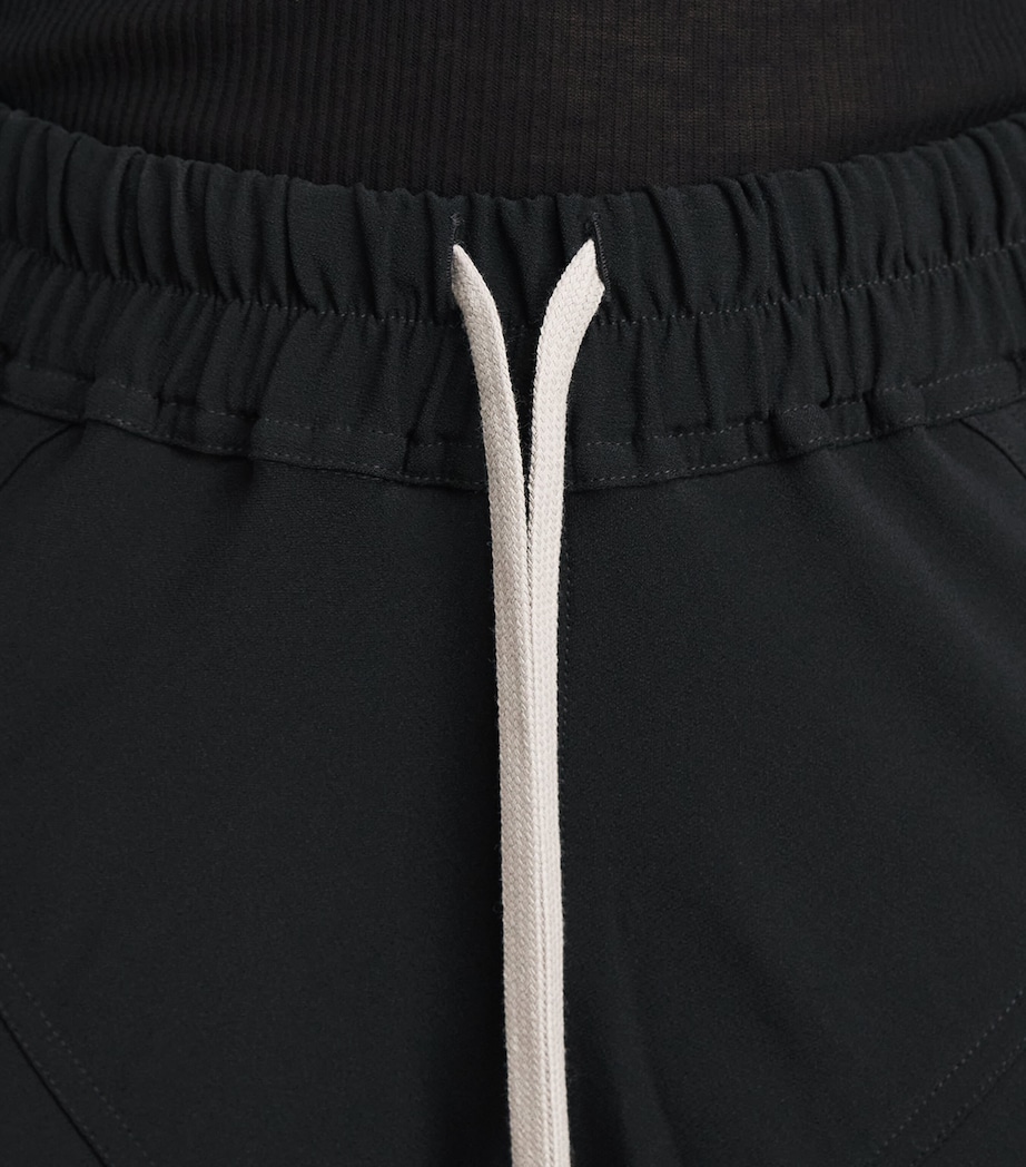 Rick Owens Womens Wide-Leg Drawstring Trousers Black Image 3