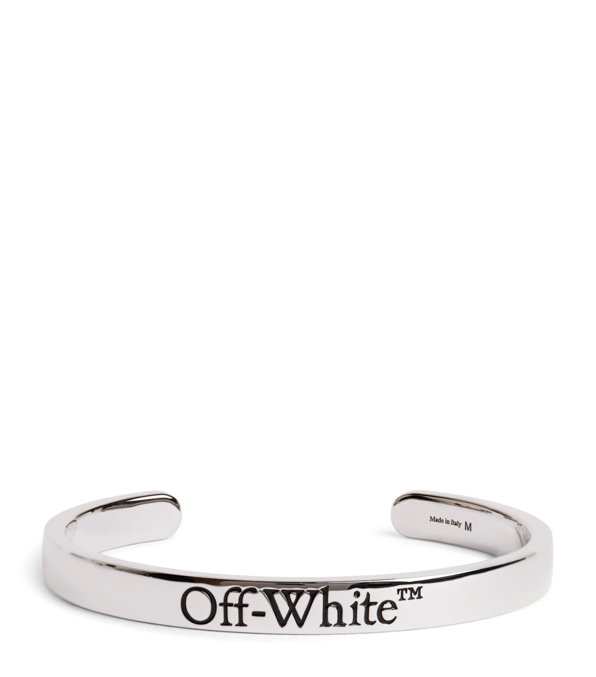Logo-Engraved Bangle SILVER - BLACK Image 1