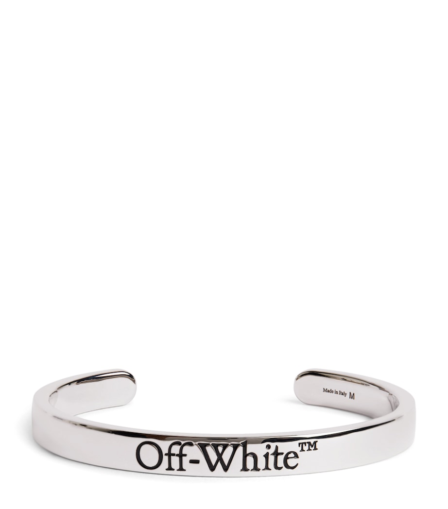Logo-Engraved Bangle SILVER - BLACK Image 1