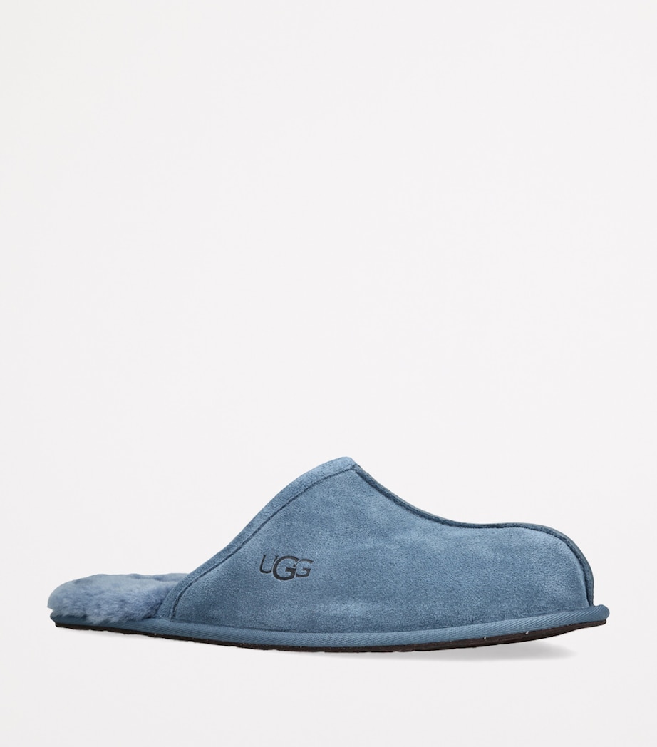 Suede Scuff Slippers BLUE Image 3