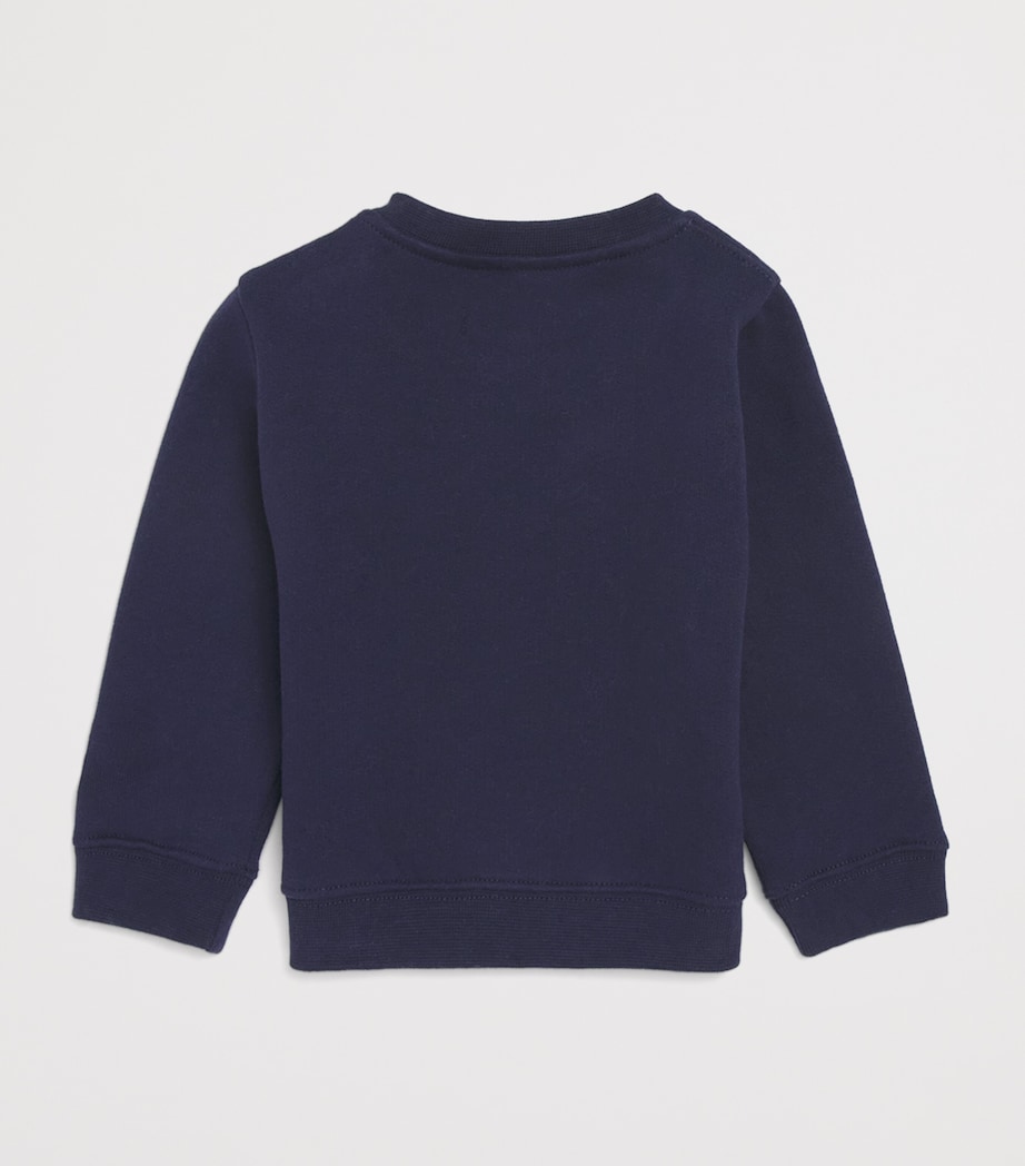 Cotton Logo Sweatshirt (0-18 Months) NAVY Image 2