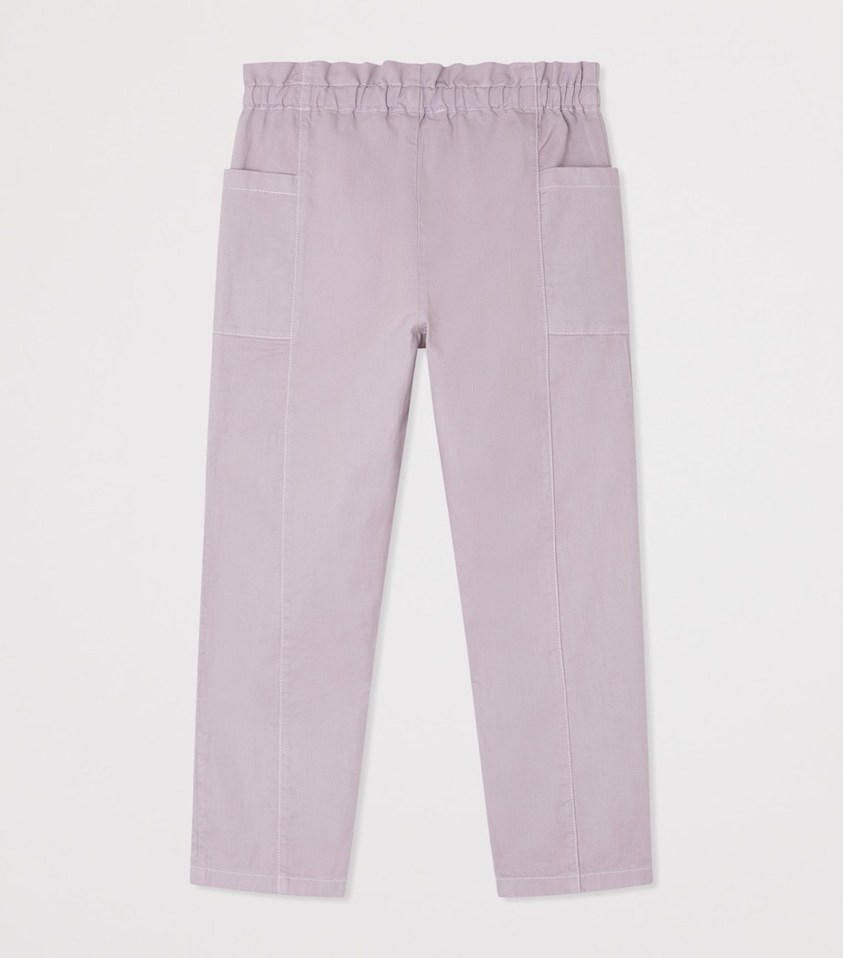Bonpoint Organic Cotton Tiche Trousers (4-8 Years) Lilas Image 2