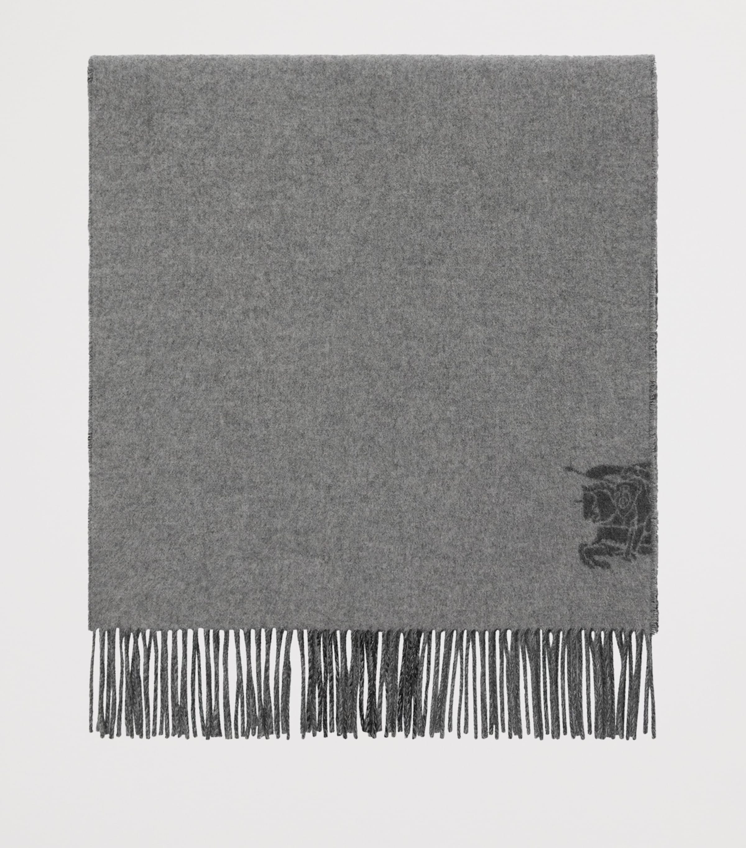 Cashmere Wide Reversible EKD Scarf CHARCOAL/VINE Image 2