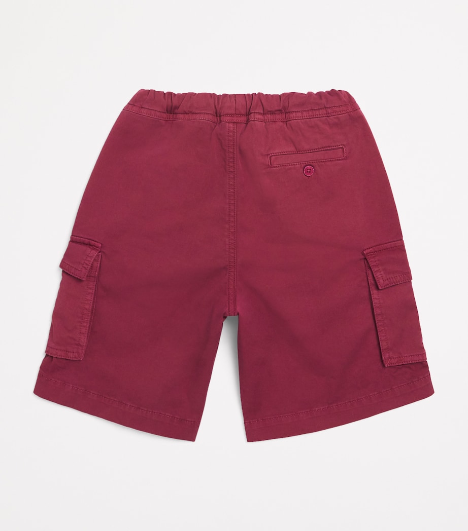 Il Gufo Cotton Cargo Shorts (2-12 Years) Pomegranate Image 2