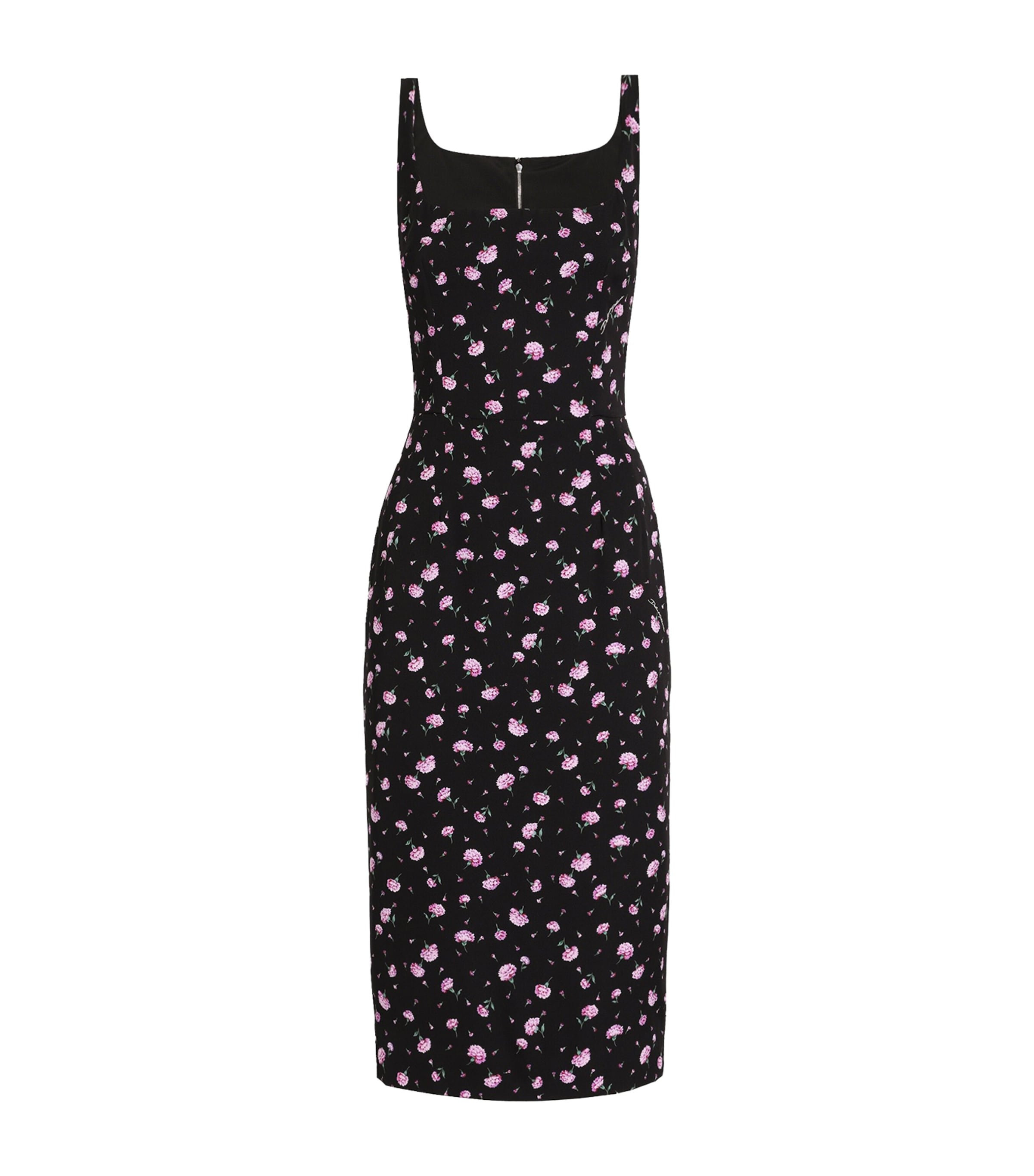 Stretch-Silk Floral Midi Dress HN5XX-GARO Image 1