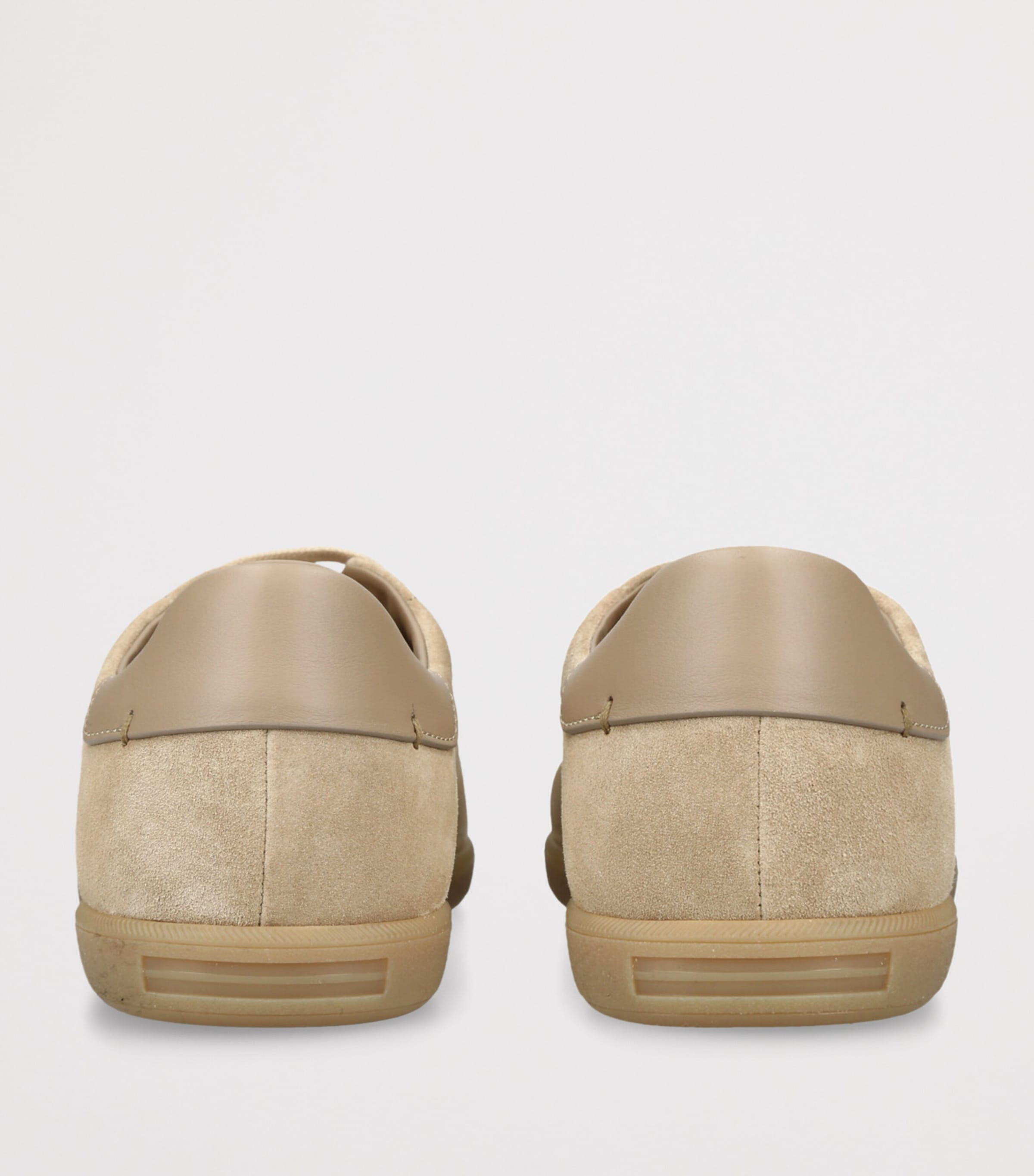 Zegna Mens Suede 232 Sneakers Beige Image 2