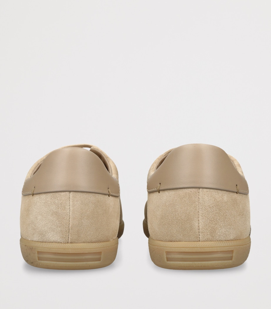 Zegna Mens Suede 232 Sneakers Beige Image 2
