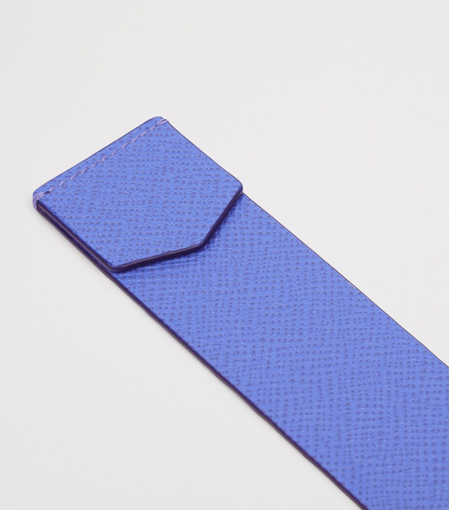 Smythson Panama Leather Bookmark Ultra Violet Image 4