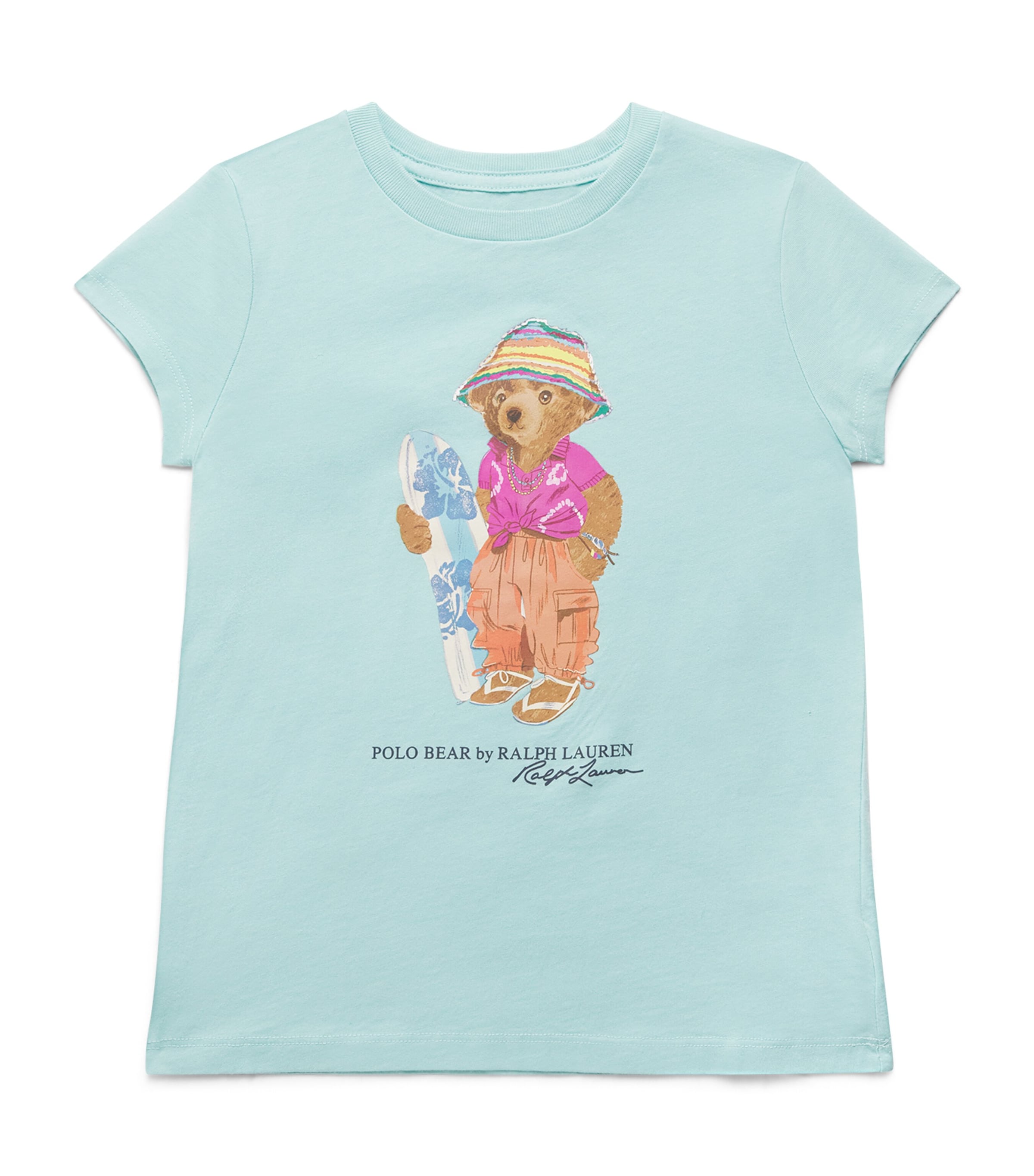 Ralph Lauren Kids Cotton Polo Bear T-Shirt (2-6 Years) Parakeet Image 1