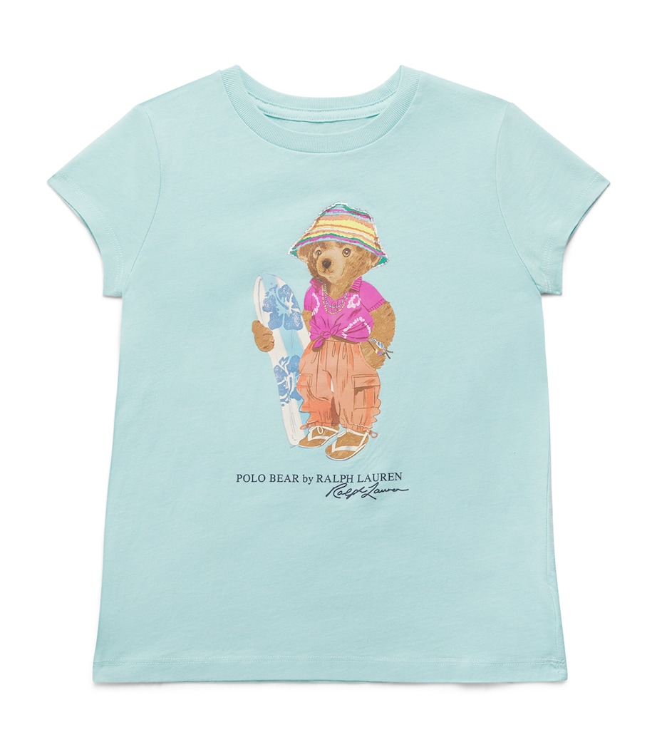 Ralph Lauren Kids Cotton Polo Bear T-Shirt (2-6 Years) Parakeet Image 1
