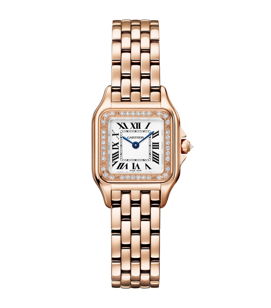Cartier Small Rose Gold and Diamond Panthère de Cartier Watch 23mm Silvered Image 1
