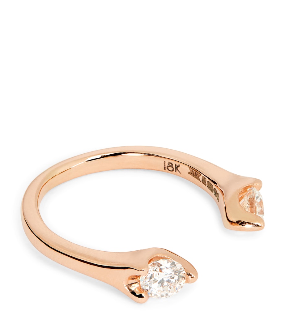 Rose Gold and Diamond Orbit Ring ROSE GOLD Image 1