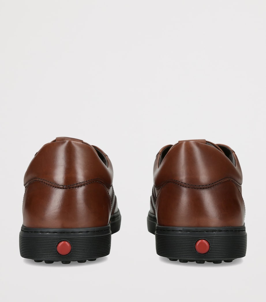 Tod's Leather Elastic Cassetta Sneakers Brown Image 3