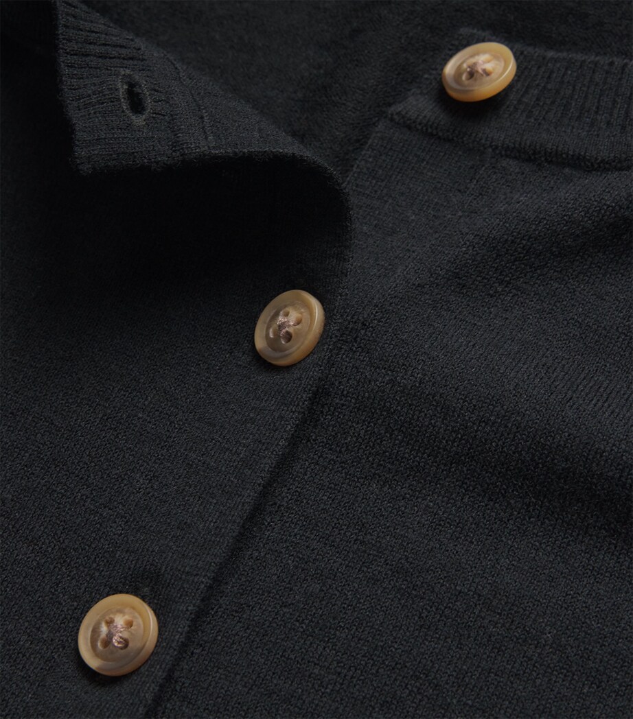 ME+EM Womens Wool-Cashmere Short-Sleeve Cardigan Black Image 5