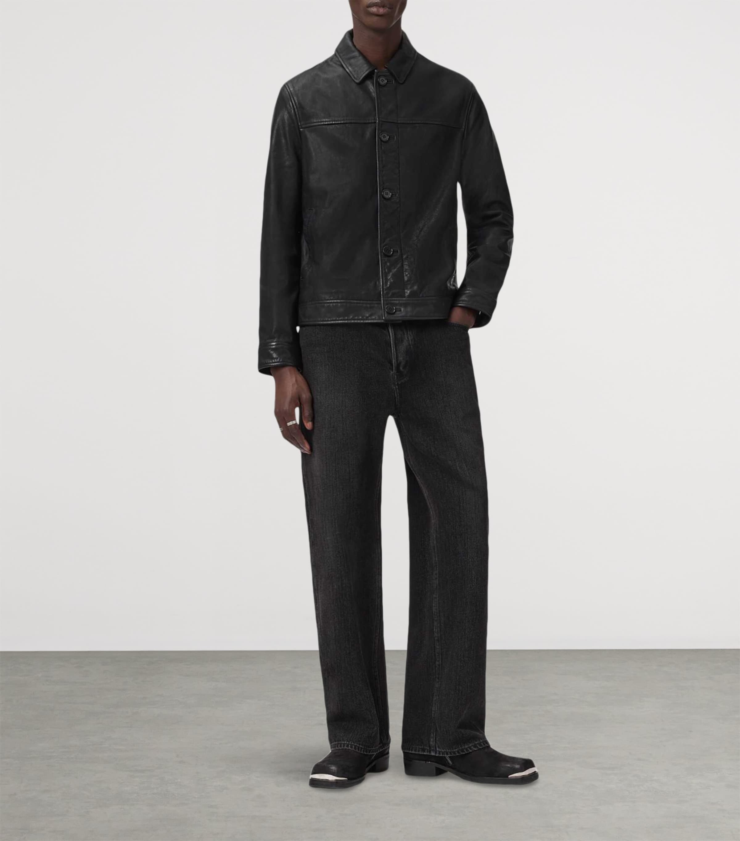 Nates Leather Jacket BLACK Image 2