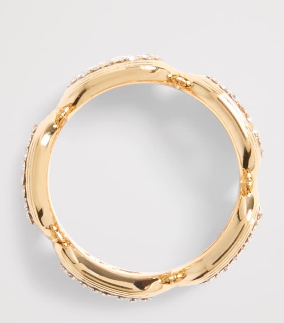 Valentino Garavani Embellished Ovalette VLogo Ring Image 4