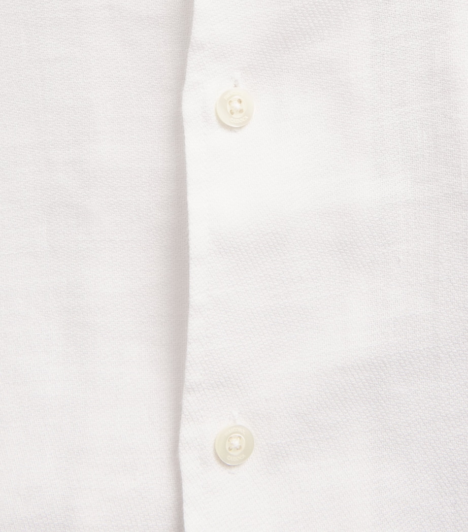 Frescobol Carioca Mens Cotton-Linen Safra Shirt White Image 6