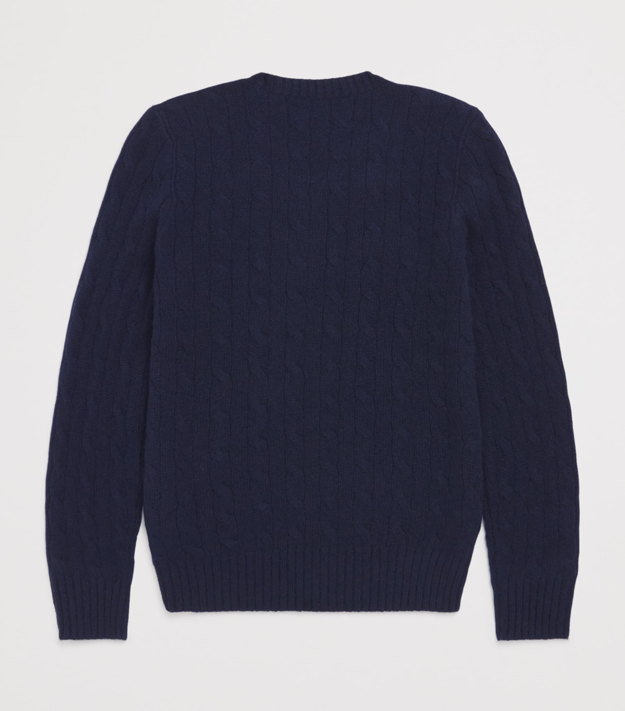 Cashmere Cable-Knit Sweater (6-14 Years) NAVY Image 2