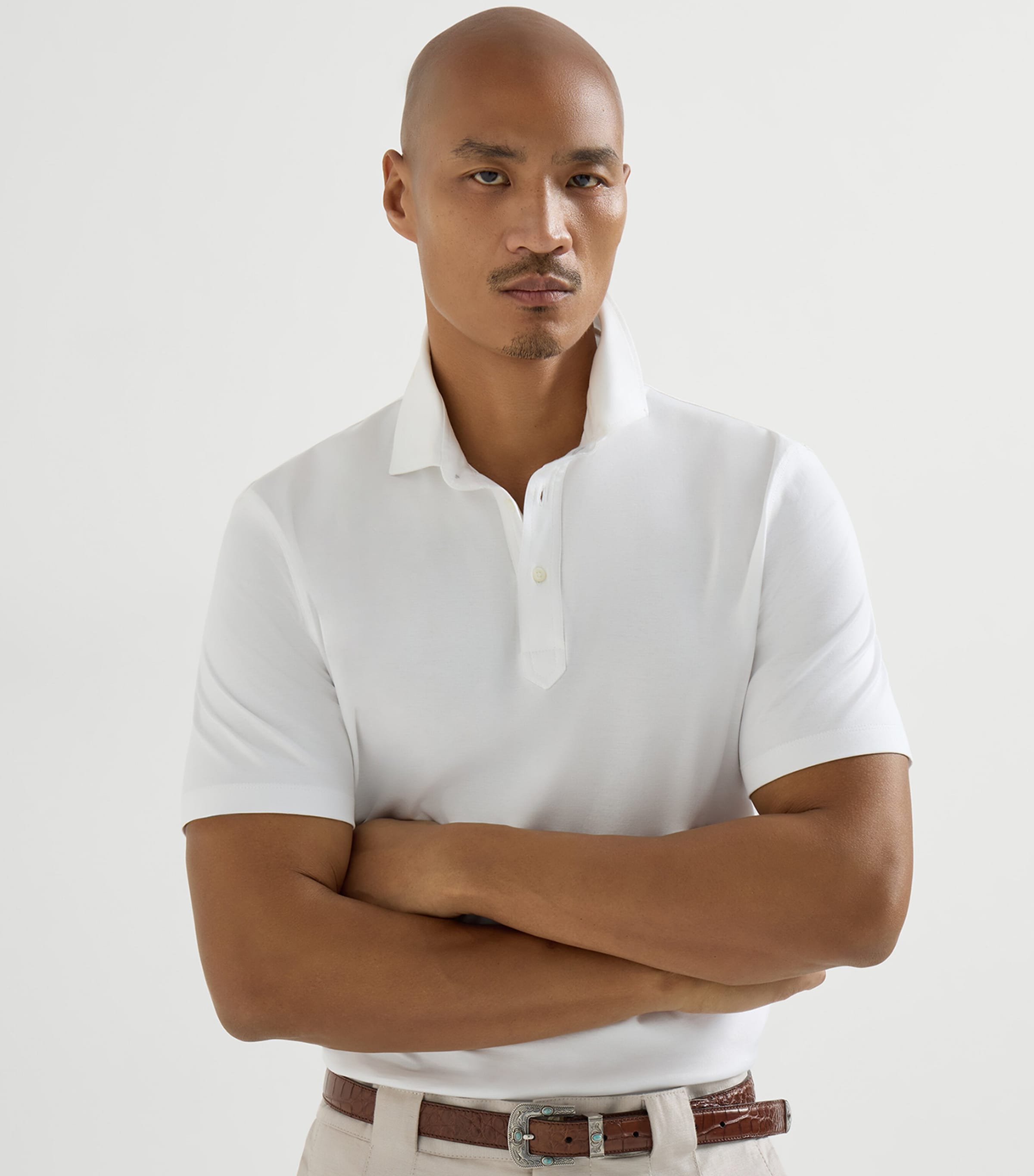 Brunello Cucinelli Mens Cotton Jersey Polo Shirt Image 4